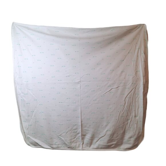 Carters Teal Green Turtles Swaddle Receiving Lovey White Blanket 33" X 30" - Picture 3 of 6